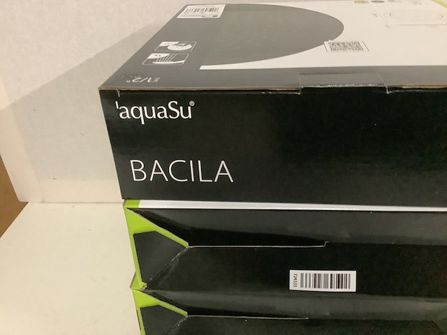 4x kop voor stortdouche rond aqua su, bacila, zwart - afbeelding 2 van  3
