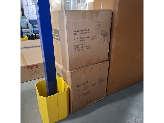 4x kuipstoel / eetkamerstoel, grijs, 2025 - afbeelding 2 van  2