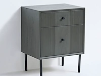 4x ladekast met 2 laden – 43 x 33 x 54.5 cm – hout – donkergrijs vidi, skaerm - afbeelding 2 van  6
