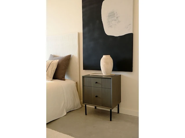 4x ladekast met 2 laden – 43 x 33 x 54.5 cm – hout – donkergrijs vidi, skaerm - afbeelding 6 van  6