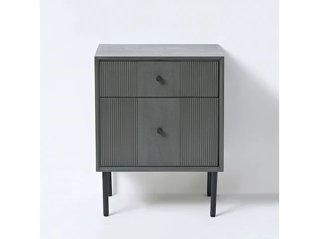 4x ladekast met 2 laden – 43 x 33 x 54.5 cm – hout – donkergrijs vidi, skaerm - afbeelding 1 van  6