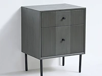 4x ladekast met 2 laden – 43 x 33 x 54.5 cm – hout – donkergrijs vidi, skaerm - afbeelding 2 van  6