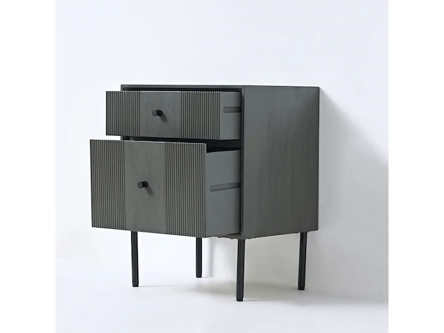 4x ladekast met 2 laden – 43 x 33 x 54.5 cm – hout – donkergrijs vidi, skaerm - afbeelding 3 van  6
