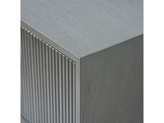 4x ladekast met 3 laden – bijzettafel – 61 x 33 x 66 cm – hout - donkergrijs vidi, gravur - afbeelding 5 van  6