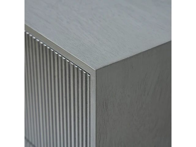 4x ladekast met 3 laden – bijzettafel – 61 x 33 x 66 cm – hout - donkergrijs vidi, gravur - afbeelding 5 van  6