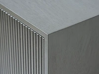 4x ladekast met 3 laden – bijzettafel – 61 x 33 x 66 cm – hout - donkergrijs vidi, gravur - afbeelding 5 van  6