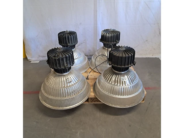 4x lamp, industrieel, grijs / chroom - afbeelding 1 van  7