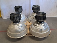 4x lamp, industrieel, grijs / chroom