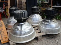 4x lamp, industrieel, grijs / chroom - afbeelding 2 van  7