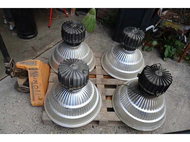 4x lamp, industrieel, grijs / chroom - afbeelding 3 van  7