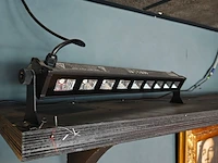 4x led blacklight lampen met 3 discolampen, ibiza, zwart