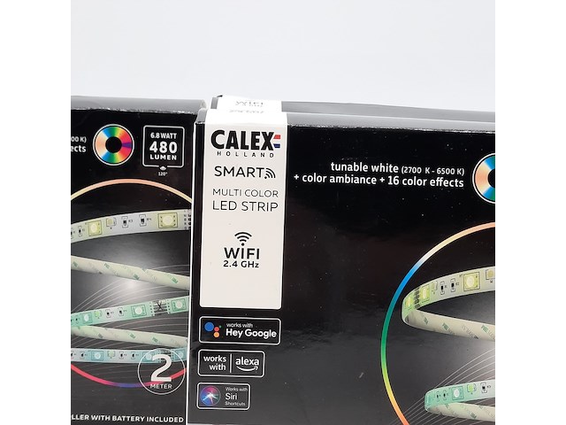 4x ledstrip, calex, smart multi color led strip - afbeelding 3 van  5