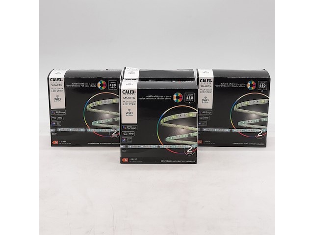 4x ledstrip, calex, smart multi color led strip - afbeelding 1 van  5
