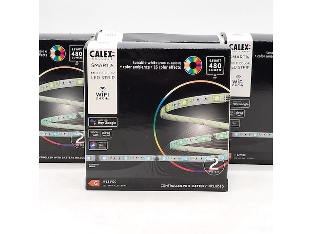 4x ledstrip, calex, smart multi color led strip - afbeelding 2 van  5