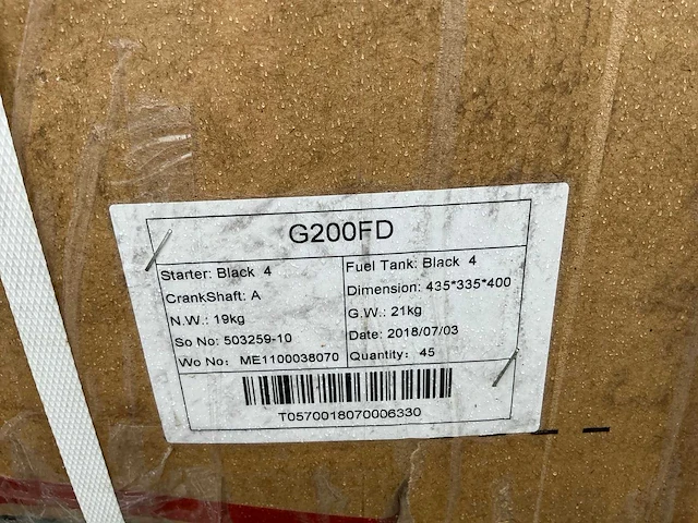 4x loncin g200fd benzinemotor ongebruikt - afbeelding 4 van  12