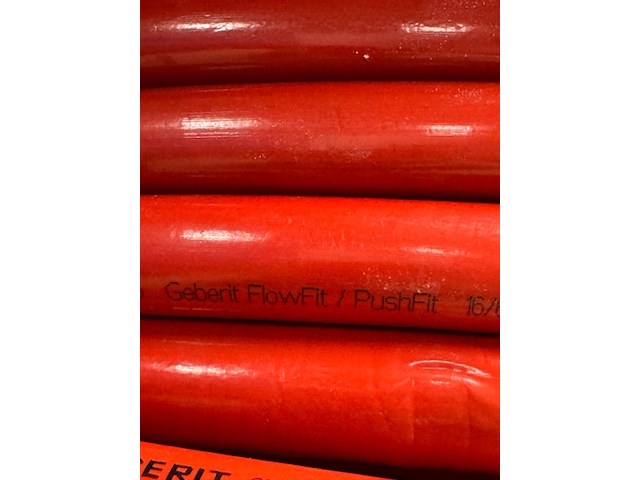 4x meerlagenbuis, geberit flowfit, rood, geisoleerd - afbeelding 4 van  5