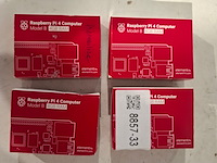 4x mini computer 4gb, raspberry pi 4, model b - afbeelding 1 van  2
