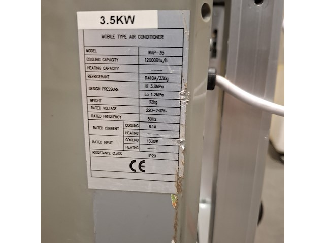 4x mobiele airco, o.a. cosmo - afbeelding 11 van  19