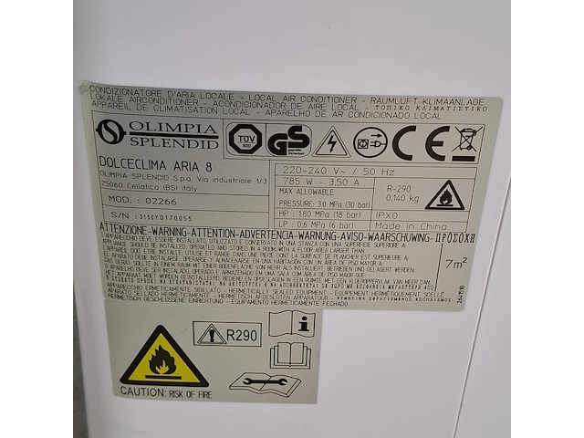 4x mobiele airconditioning, olimpia splendid, dolceclima aria 8 - afbeelding 8 van  10