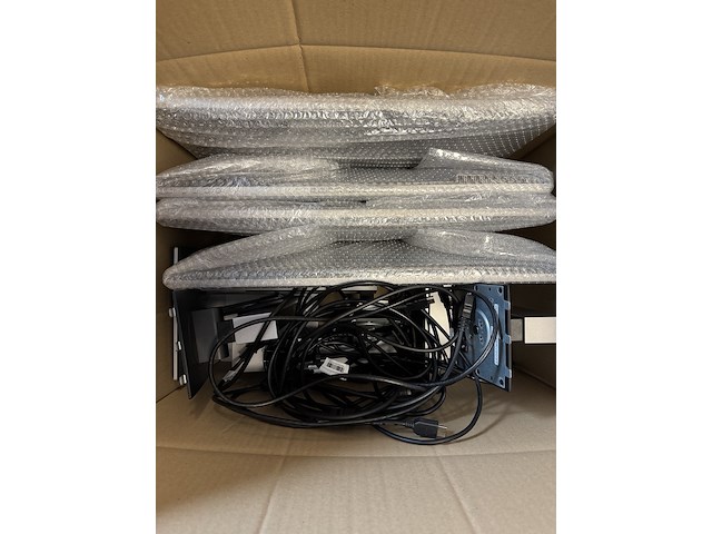 4x monitor – 24” full hd ips, hp, e243, zwart, 2017-2018 - afbeelding 6 van  7