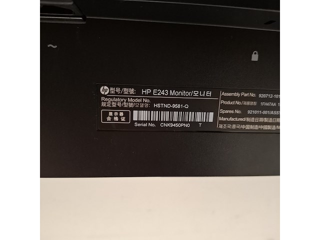 4x monitor hp, e243, 2019 - afbeelding 4 van  18