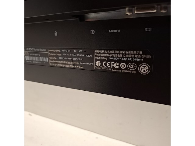 4x monitor hp, e243, 2019 - afbeelding 9 van  18