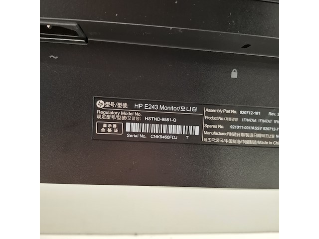 4x monitor hp, e243, 2019 - afbeelding 8 van  18