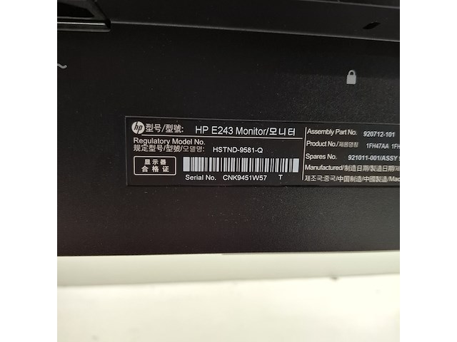 4x monitor hp, e243, 2019 - afbeelding 4 van  17