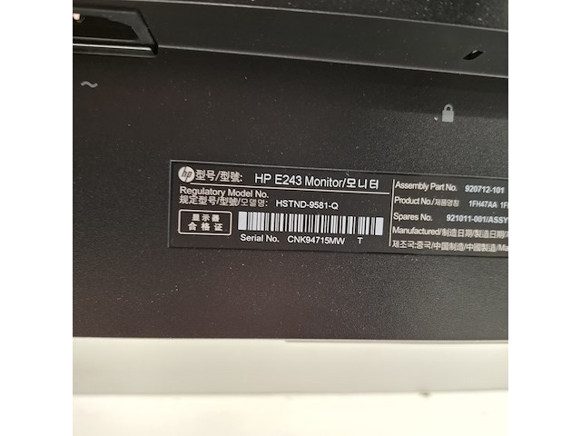 4x monitor hp, e243, 2019 - afbeelding 8 van  17