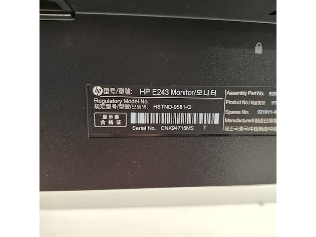 4x monitor hp, e243, 2019 - afbeelding 12 van  17