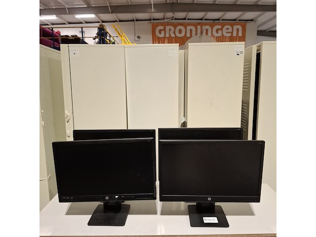 4x monitor hp, vh22, bouwjaar 2019 - afbeelding 1 van  9