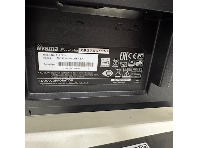 4x monitor, iiyama, prolite xb2783hsu - afbeelding 3 van  5