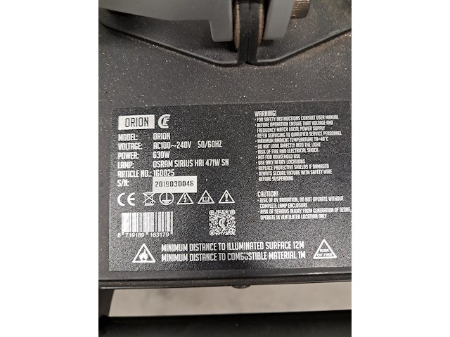 4x movinghead, clf, orion - afbeelding 4 van  13