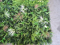 4x net muurdecoratie kunstplanten (4 m²) - afbeelding 2 van  6