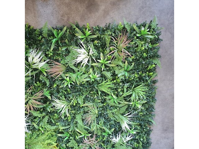 4x net muurdecoratie kunstplanten (4 m²) - afbeelding 3 van  6