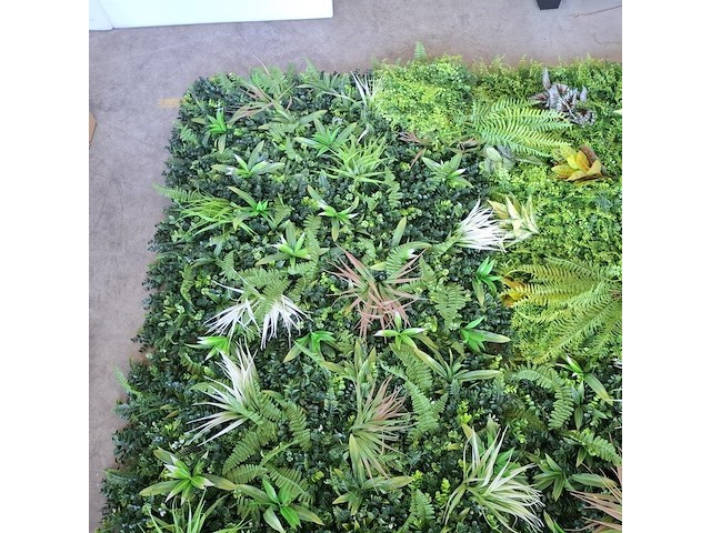 4x net muurdecoratie kunstplanten (4 m²) - afbeelding 4 van  6
