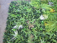 4x net muurdecoratie kunstplanten (4 m²) - afbeelding 4 van  6