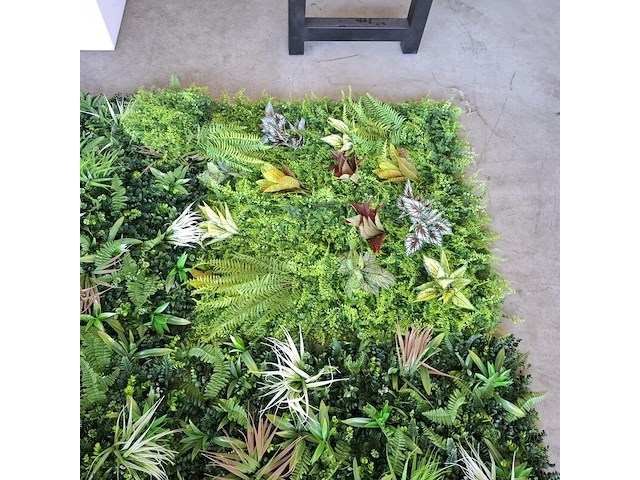 4x net muurdecoratie kunstplanten (4 m²) - afbeelding 5 van  6
