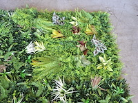 4x net muurdecoratie kunstplanten (4 m²) - afbeelding 5 van  6