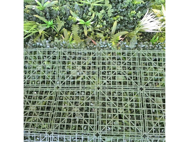 4x net muurdecoratie kunstplanten (4 m²) - afbeelding 6 van  6