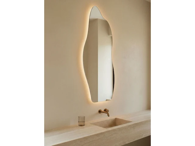4x organische led badkamerspiegel 140×50 – anti-condens & led verlichting – 3 lichtkleuren vidi, arila - afbeelding 3 van  3