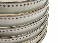 4x pastaborden set van 6 stuks – ø17,5 cm – parelwit vidi, sapore - afbeelding 2 van  6