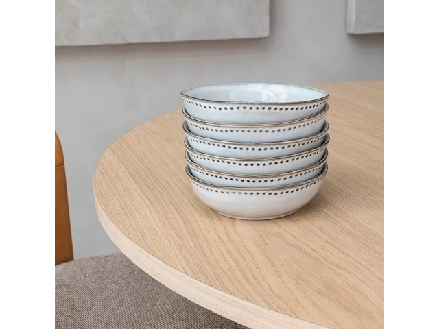 4x pastaborden set van 6 stuks – ø17,5 cm – parelwit vidi, sapore - afbeelding 5 van  6