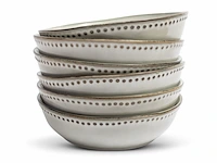 4x pastaborden set van 6 stuks – ø17,5 cm – parelwit vidi, sapore