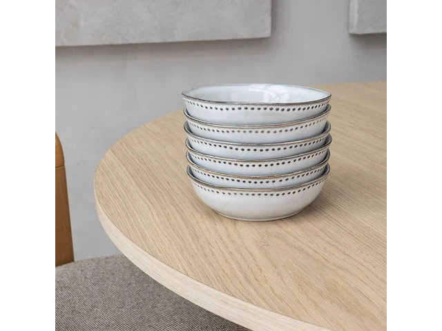 4x pastaborden set van 6 stuks – ø17,5 cm – parelwit vidi, sapore - afbeelding 5 van  6