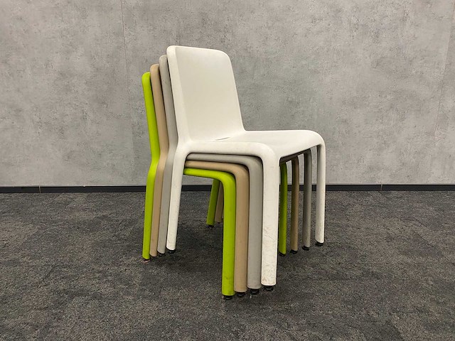 4x pedrali snow - nestelbare kantinestoel - afbeelding 2 van  5