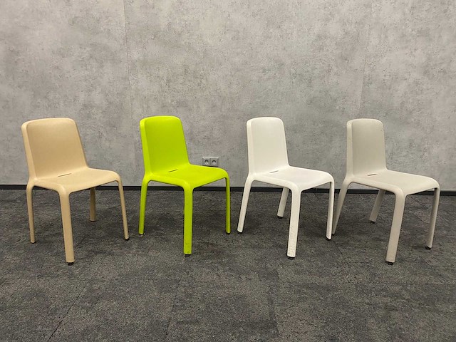 4x pedrali snow - nestelbare kantinestoel - afbeelding 1 van  5