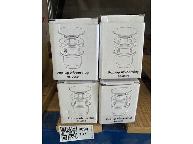 4x pop-up afvoerplug 05-0059, wit - afbeelding 1 van  1