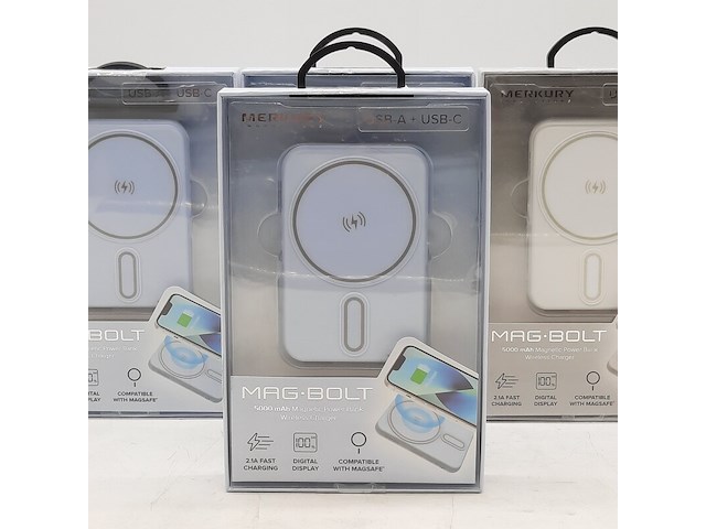 4x powerbank, merkury, mag bolt 5000 mah - afbeelding 2 van  6