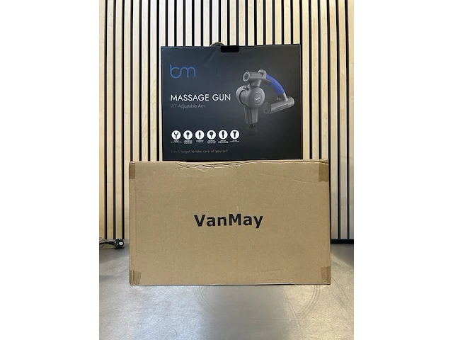 4x premium massage gun in koffer met 6 opzetstukken, bluemay - afbeelding 1 van  3